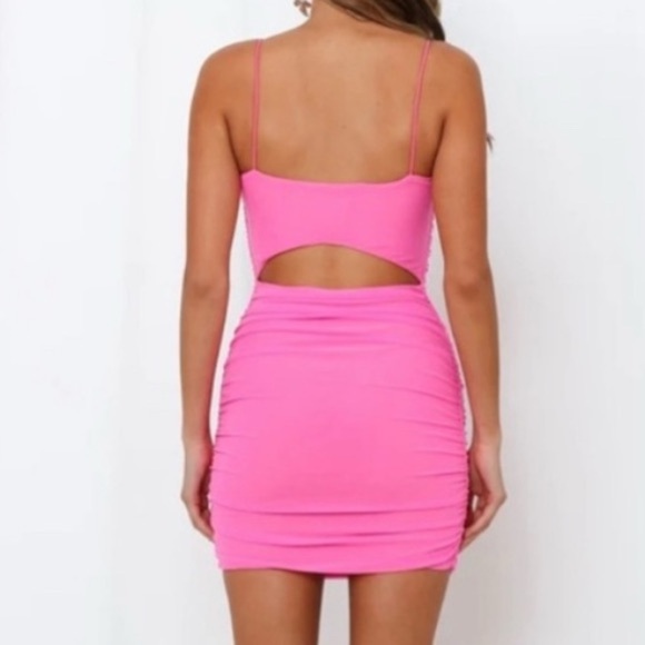 Hello Molly Favorite things Vibrant Pink Mini Dress size 8 - Picture 2 of 9